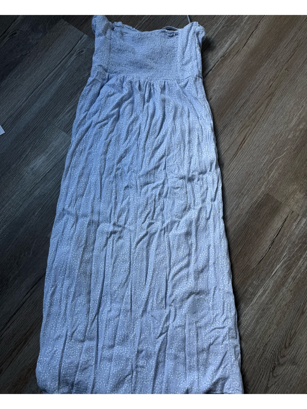 Aeropostale Pale Blue Floral Maxi Dress Summer Dress Sun Dress Sleeveless XS - Picture 3 of 16